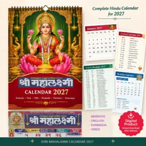 Shri Mahalakshmi Calendar 2027 pdf digital calendar
